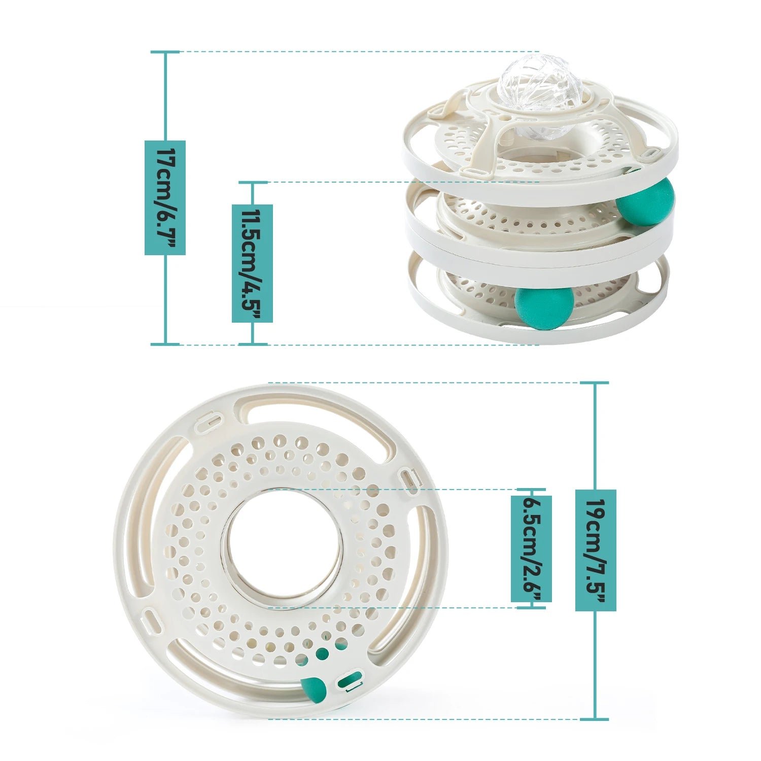 Interactive Cat Toy Round Tower with Turntable Balls for Active Play and Molar Care - Image 2