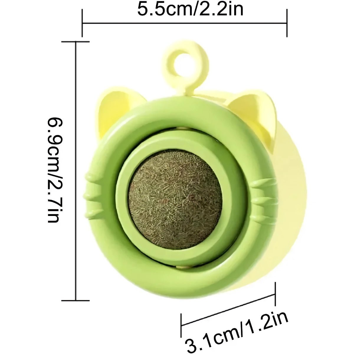 Rotating Catnip Ball – Stick to Wall Cat Treat Toy for Self-Play & Teeth Grinding - Image 2