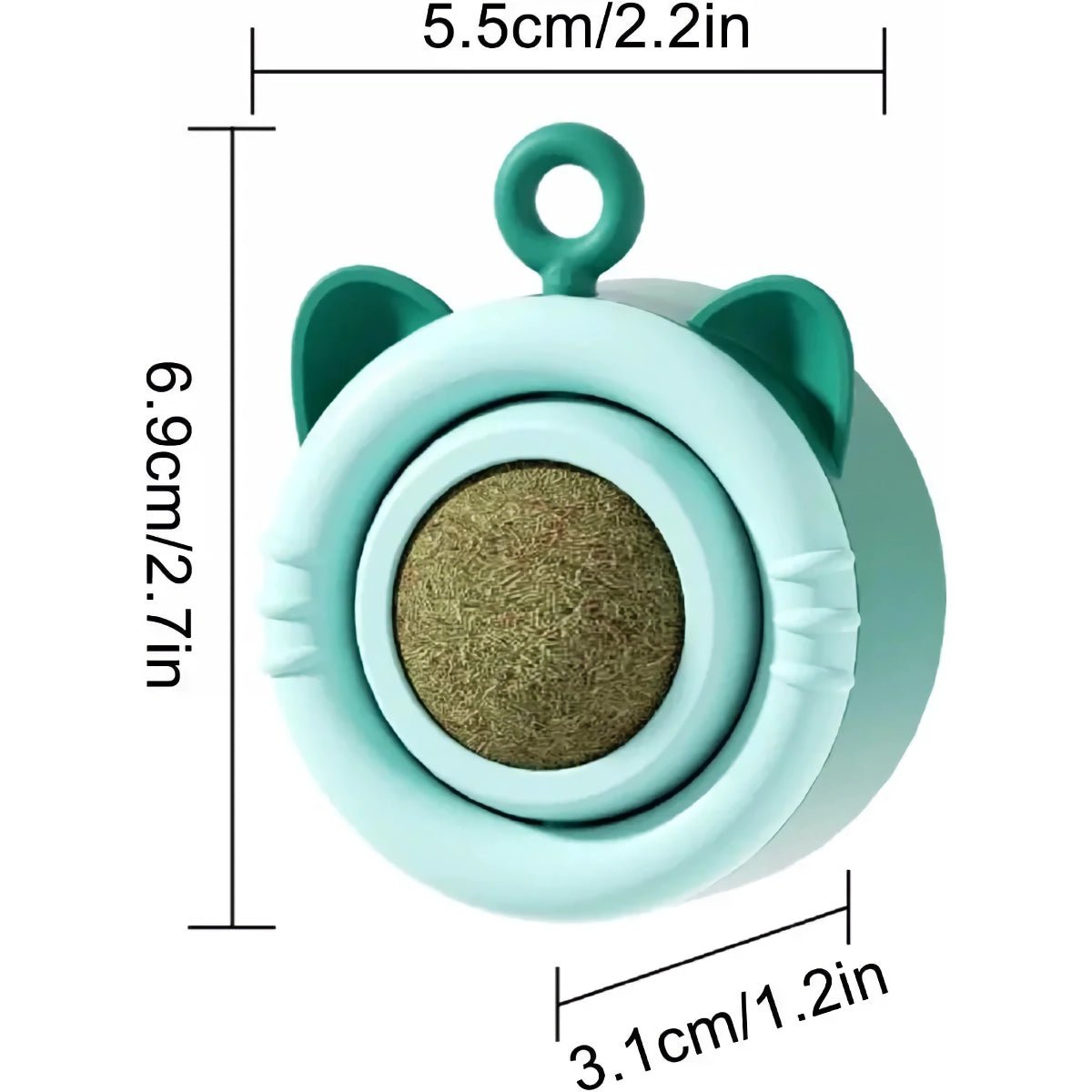 Rotating Catnip Ball – Stick to Wall Cat Treat Toy for Self-Play & Teeth Grinding - Image 3