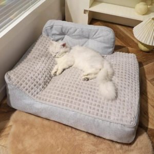 Cats and Small Dogs Cozy Sofa Bed – Washable, Removable Cover