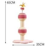 Sisal Cat Scratcher Climbing Frame with Feather and Spring Toy