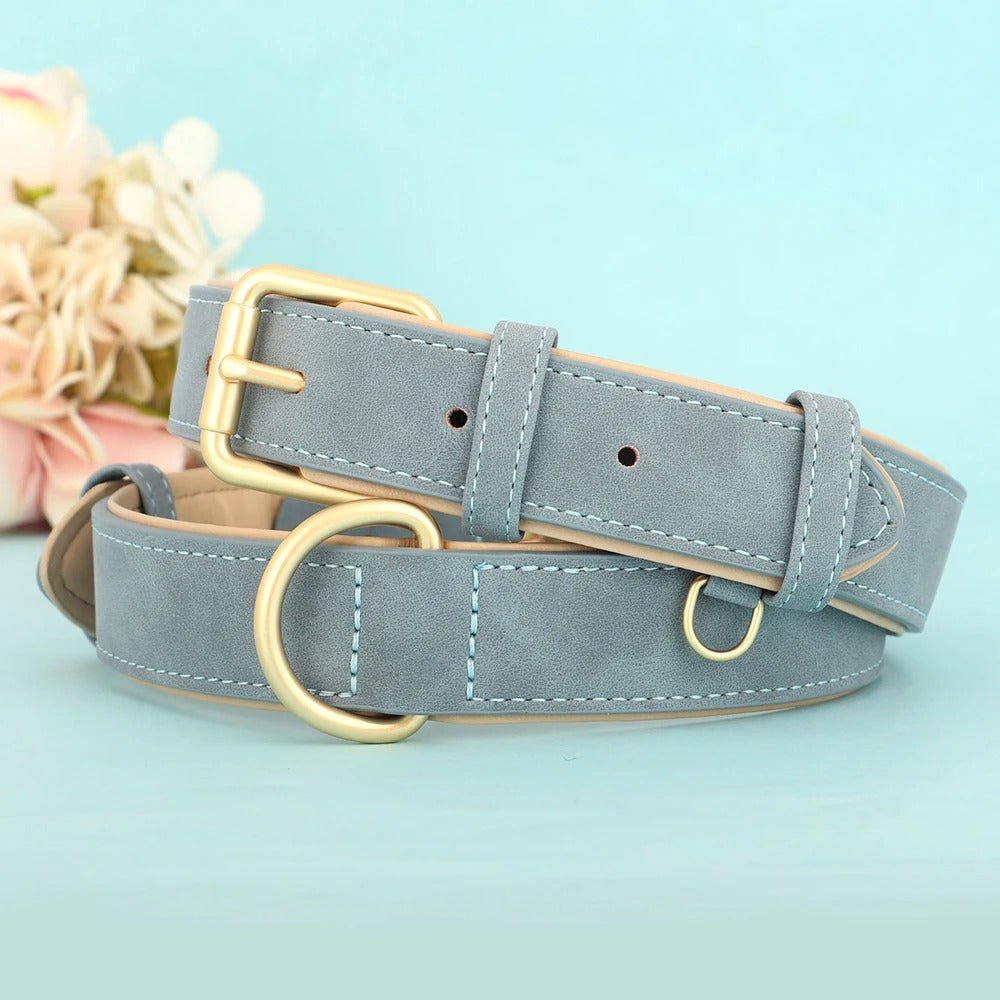 Soft Leather Padded Dog Collar Adjustable and Durable for Small and Medium Dogs - Image 3