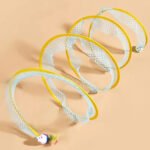 Interactive Cat Tunnel Toy with Bell and Feather - Bite-Resistant Tunnel for Cats