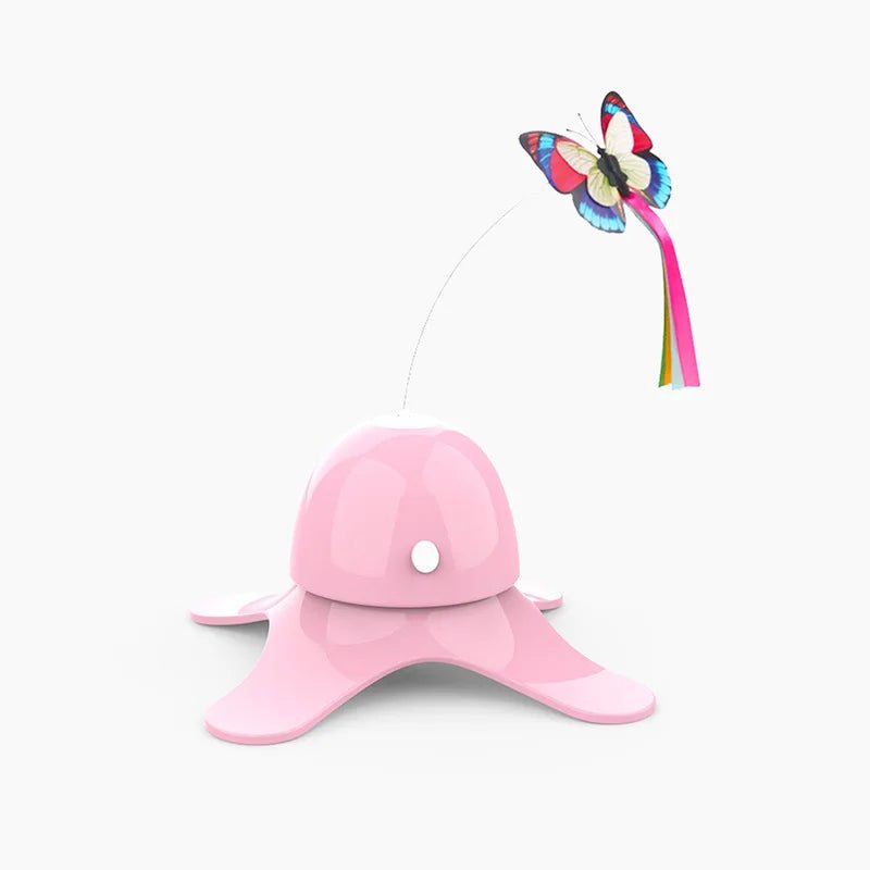 Interactive Butterfly Cat Teasing Toy with Electric Turntable - Image 3