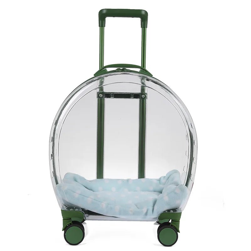Transparent & Translucent Pet Trolley Backpack for Cats & Small Dogs - Image 2