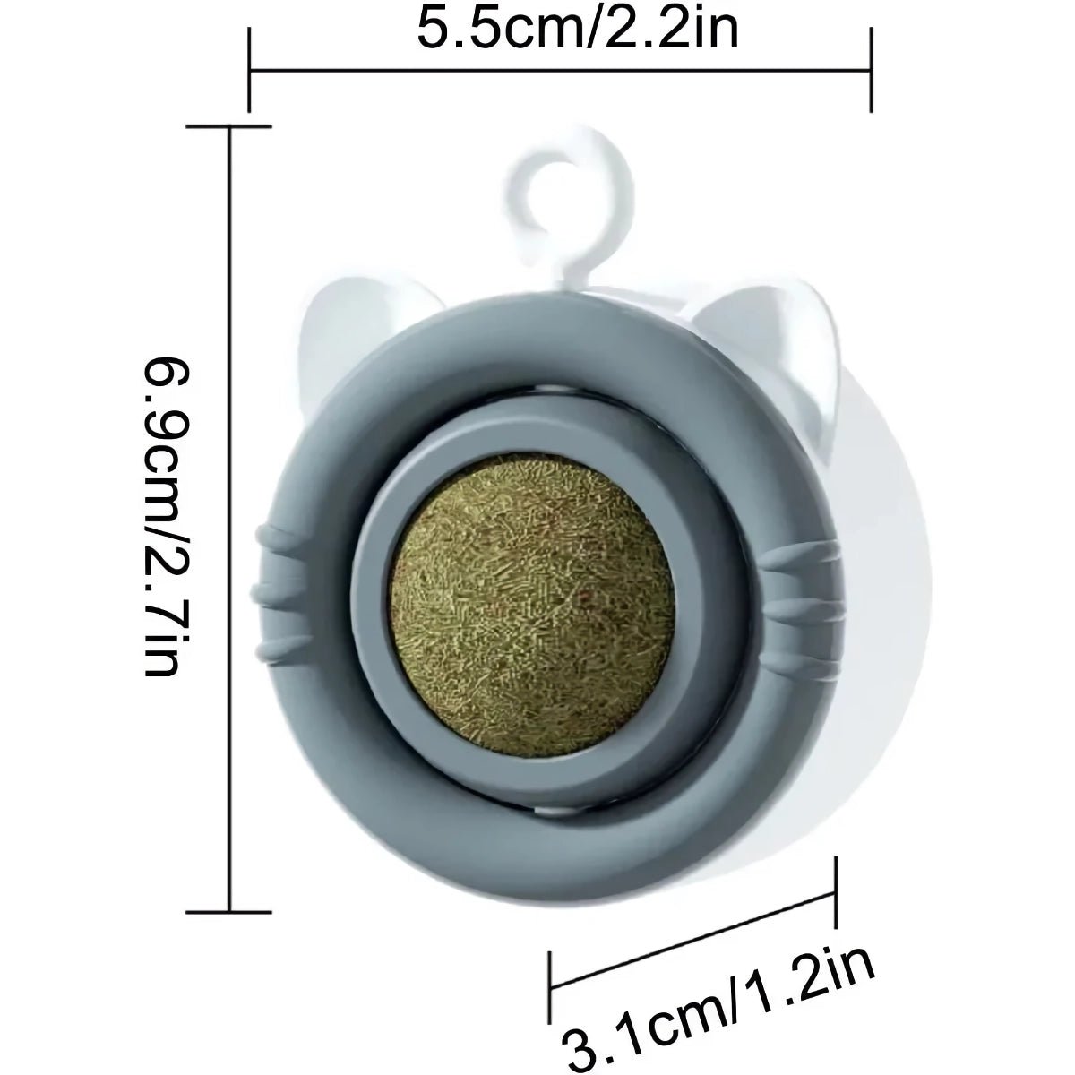 Rotating Catnip Ball – Stick to Wall Cat Treat Toy for Self-Play & Teeth Grinding - Image 4