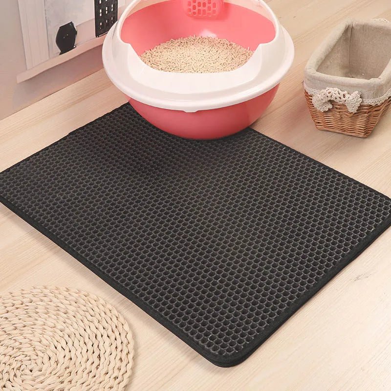 Foldable Waterproof Cat Litter Mat – Double-Layer EVA Litter Catcher - Image 3