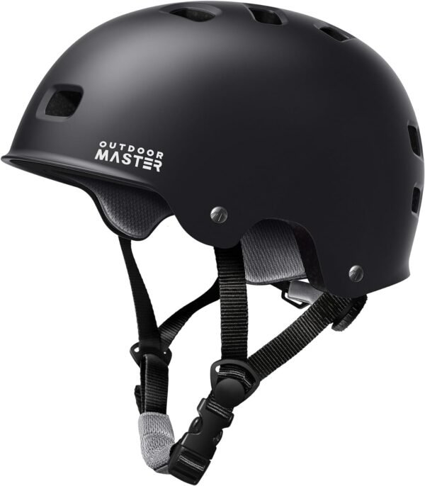 OutdoorMaster Skateboard Cycling Helmet - Two Removable Liners Ventilation Multi-Sport Scooter Roller Skate Inline Skating Rollerblading for Kids, Youth...